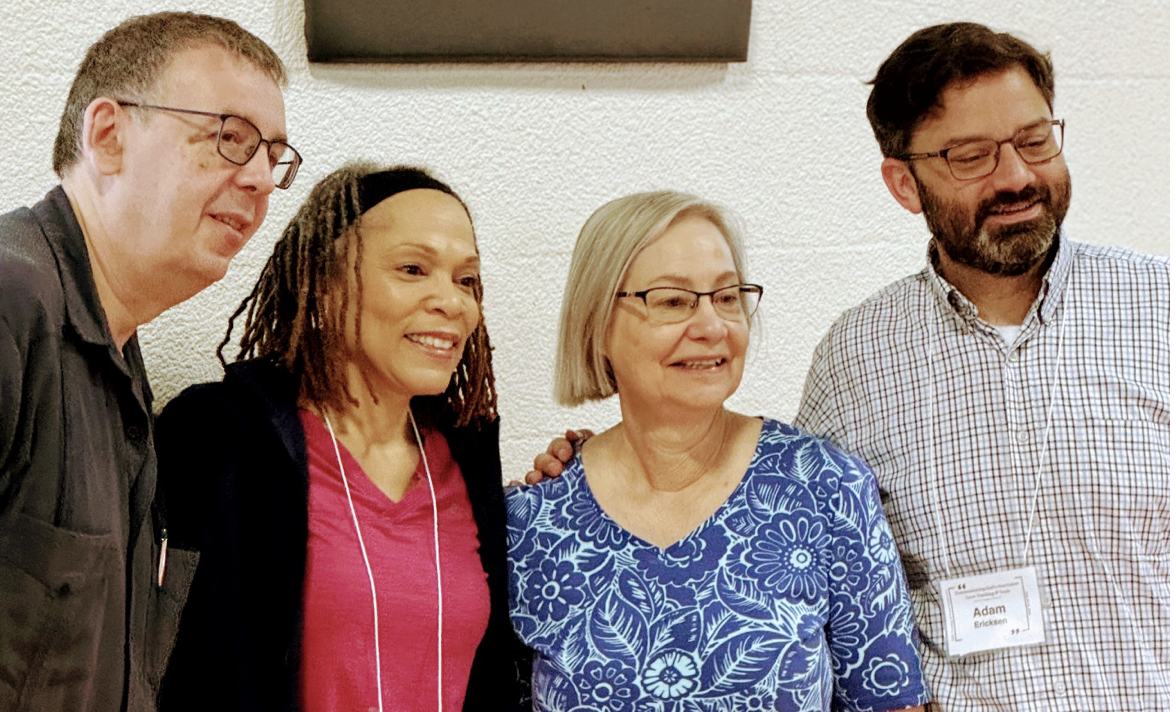 From left to right: James Alison, Julia Robinson Moore, Suzanne Ross, Adam Ericksen 